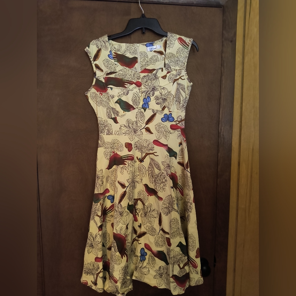 Macinni vintage style bird dress size L